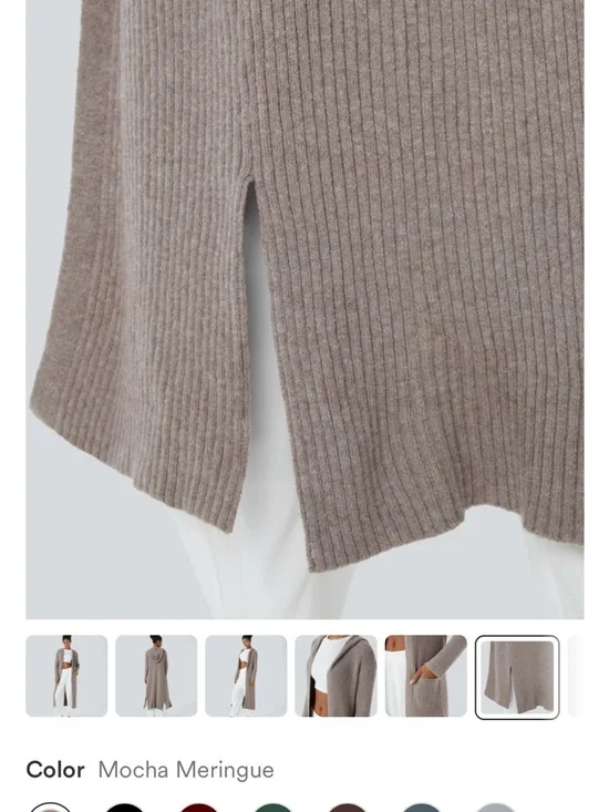 HALARA Hooded Long Sleeve Longline Cardigan w/ Pockets - Picture 11 of 11